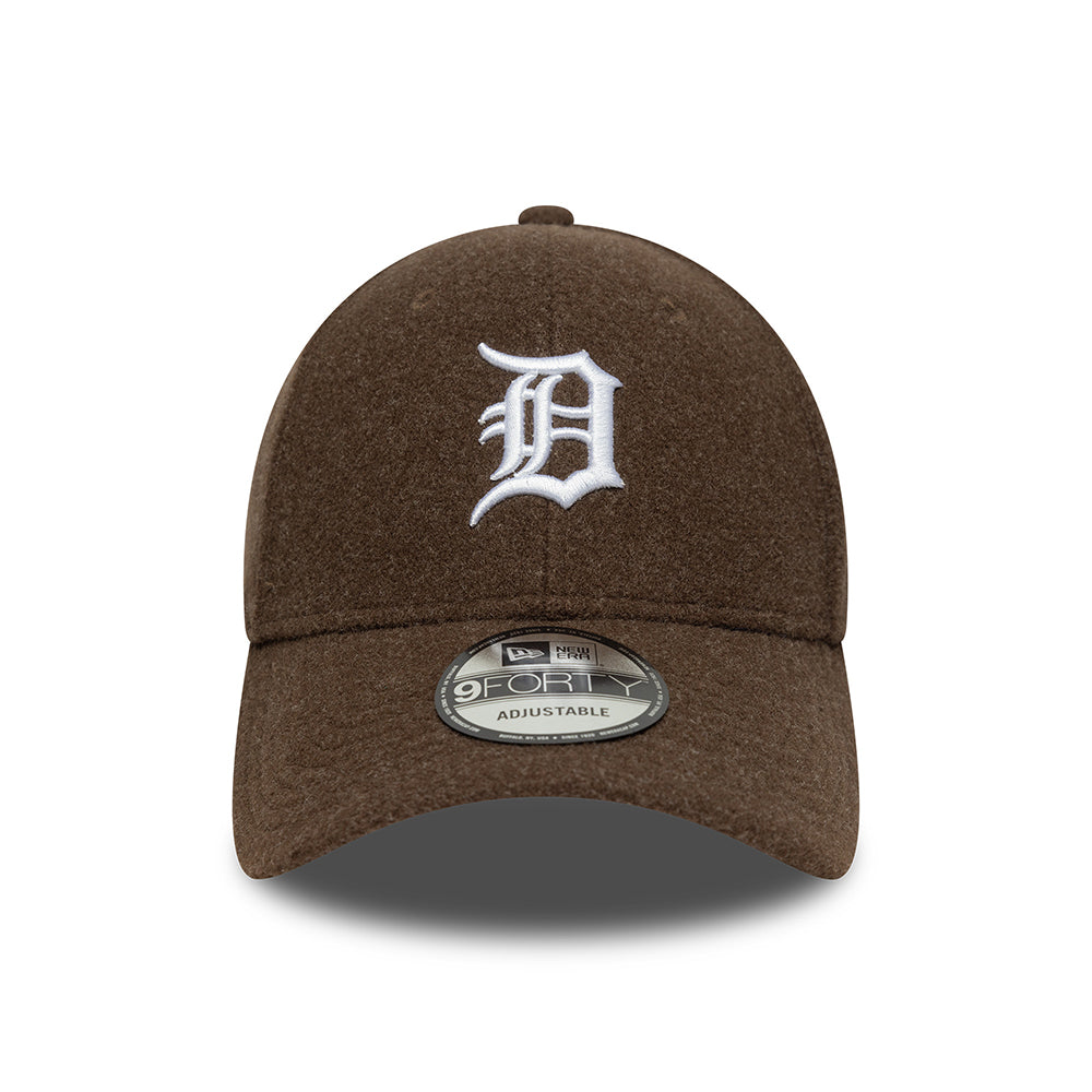 New Era 9FORTY Detroit Tigers Baseball Cap - MLB Melton - Brown-White