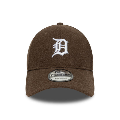 New Era 9FORTY Detroit Tigers Baseball Cap - MLB Melton - Brown-White