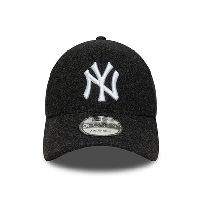 New Era 9FORTY New York Yankees Baseball Cap - MLB Melton - Black-White