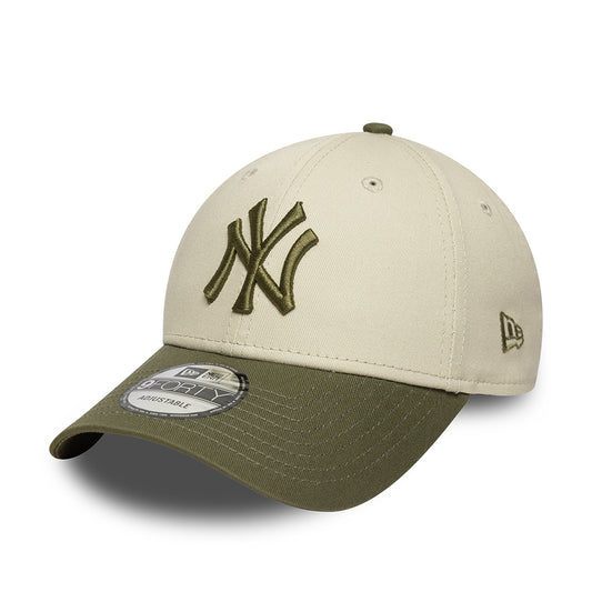 New Era 9FORTY New York Yankees Baseball Cap - MLB Side Patch - Stone-Olive