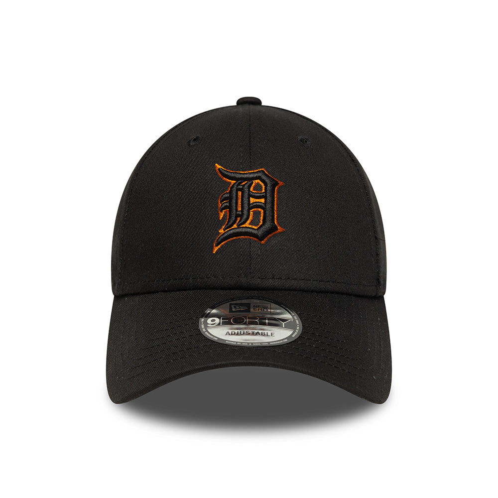 New Era 9FORTY Detroit Tigers Baseball Cap - MLB Team Outline - Black-Toffee