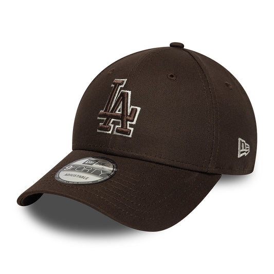 New Era 9FORTY L.A. Dodgers Baseball Cap - MLB Team Outline - Brown-Stone