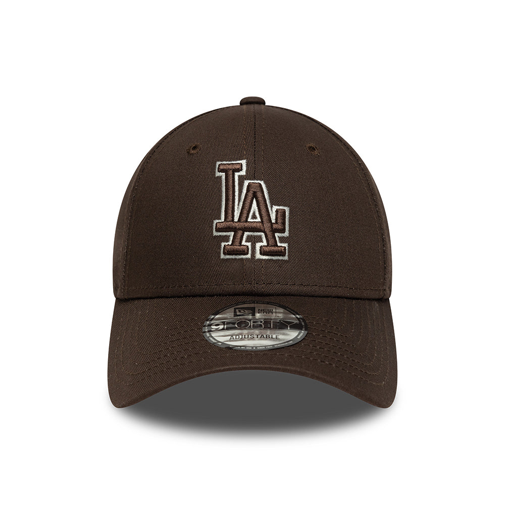 New Era 9FORTY L.A. Dodgers Baseball Cap - MLB Team Outline - Brown-Stone