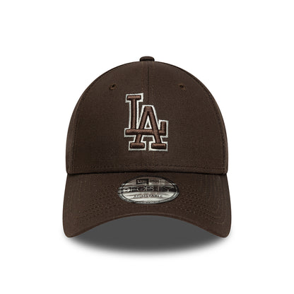 New Era 9FORTY L.A. Dodgers Baseball Cap - MLB Team Outline - Brown-Stone