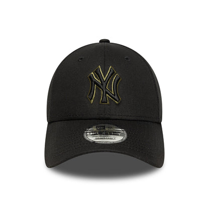 New Era 9FORTY New York Yankees Baseball Cap - MLB Team Outline - Black-Olive