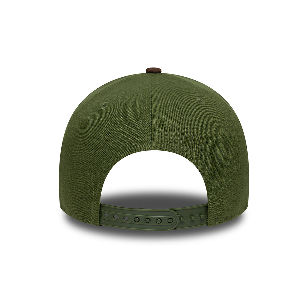 New Era 9FORTY L.A. Dodgers A-Frame Snapback Cap - MLB Suede Visor - Moss-Brown