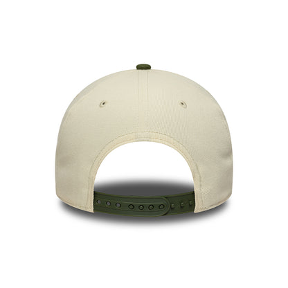 New Era 9FORTY L.A. Dodgers A-Frame Snapback Cap - MLB World Series Patch - Cream-Moss