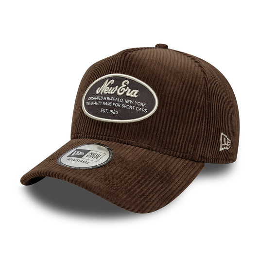 New Era 9FORTY A-Frame Snapback Cap - NE Patch Cord - Brown