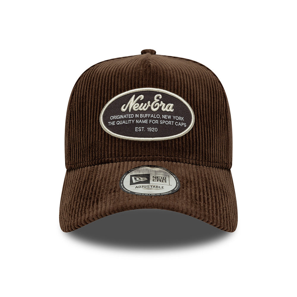 New Era 9FORTY A-Frame Snapback Cap - NE Patch Cord - Brown