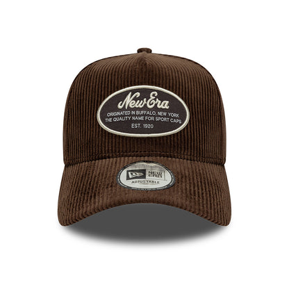 New Era 9FORTY A-Frame Snapback Cap - NE Patch Cord - Brown