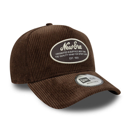 New Era 9FORTY A-Frame Snapback Cap - NE Patch Cord - Brown