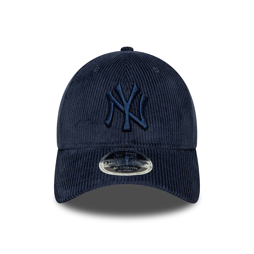 New Era 9FORTY M-Crown New York Yankees Baseball Cap - MLB Cord XXV - Navy Blue