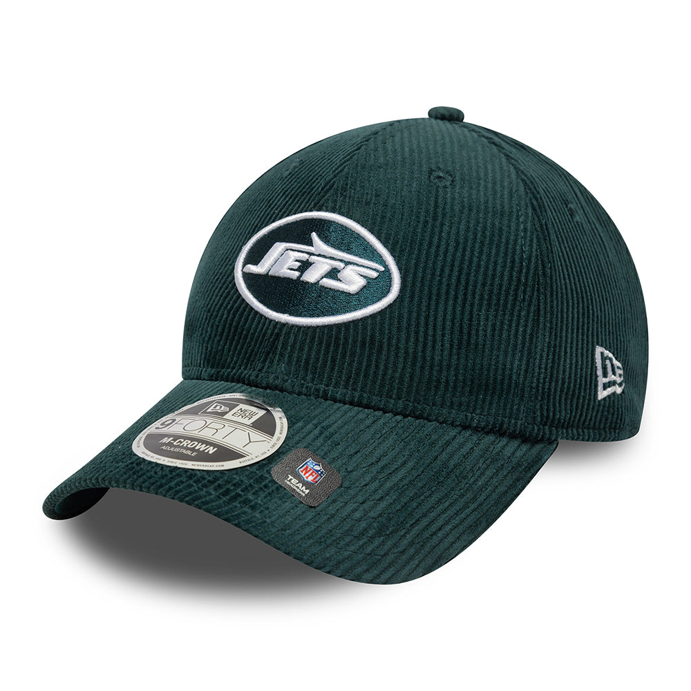 New Era 9FORTY M-Crown New York Jets Baseball Cap - NFL Cord - Deep Turquoise