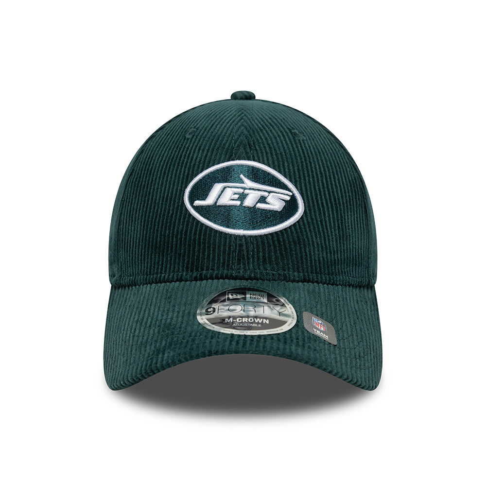 New Era 9FORTY M-Crown New York Jets Baseball Cap - NFL Cord - Deep Turquoise
