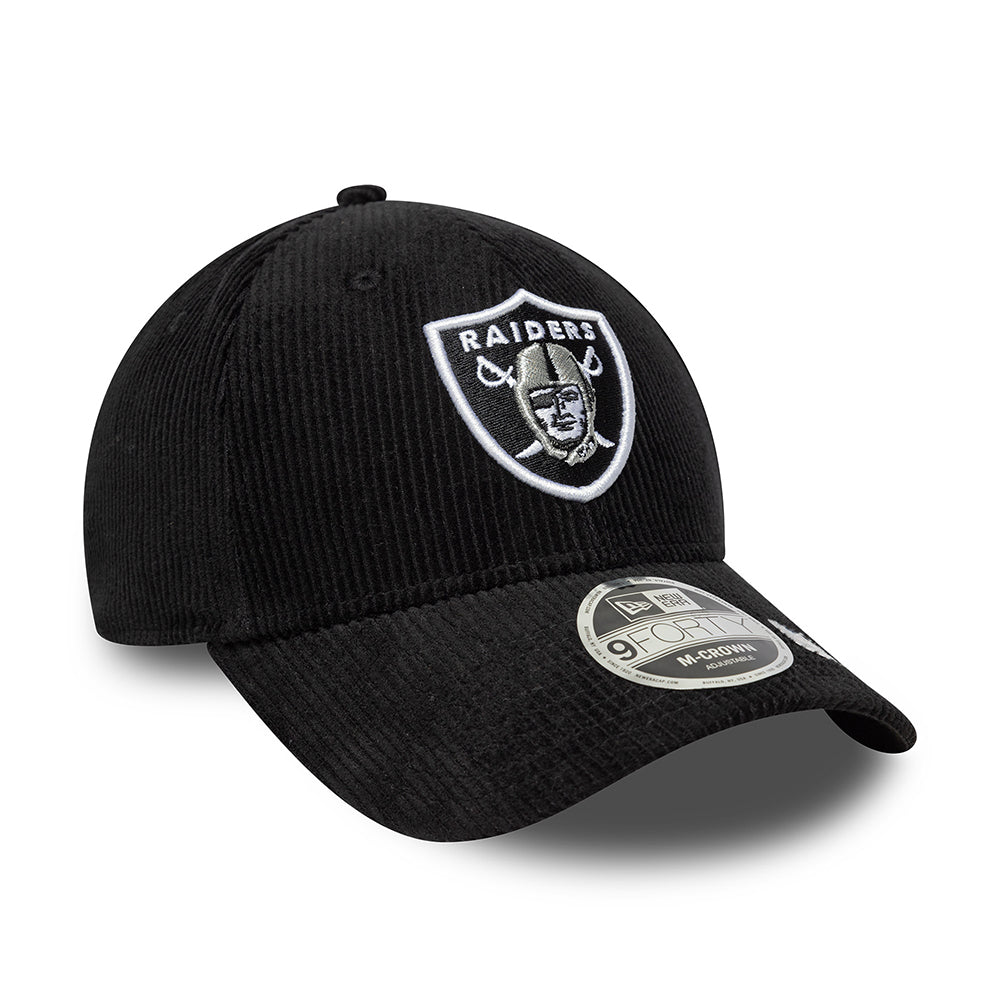 New Era 9FORTY M-Crown Las Vegas Raiders Baseball Cap - NFL Cord - Black