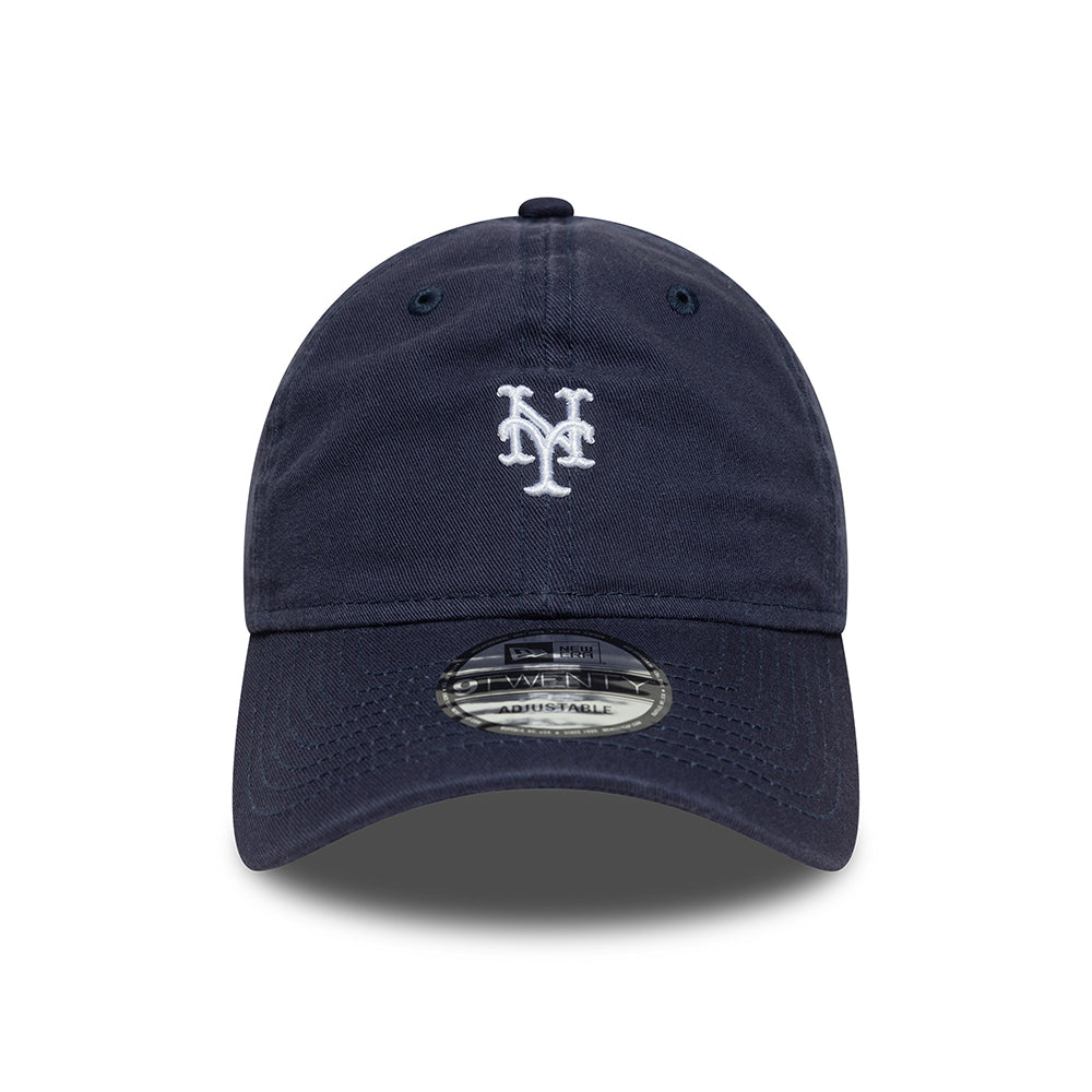 New Era 9TWENTY New York Mets Baseball Cap - MLB Mini Washed - Navy-White