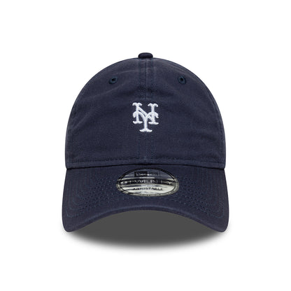 New Era 9TWENTY New York Mets Baseball Cap - MLB Mini Washed - Navy-White