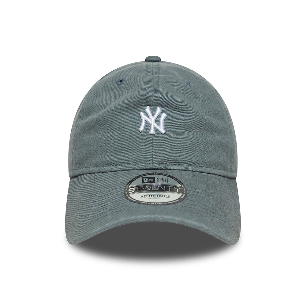 New Era 9TWENTY New York Yankees Baseball Cap - MLB Mini Washed - Slate-White
