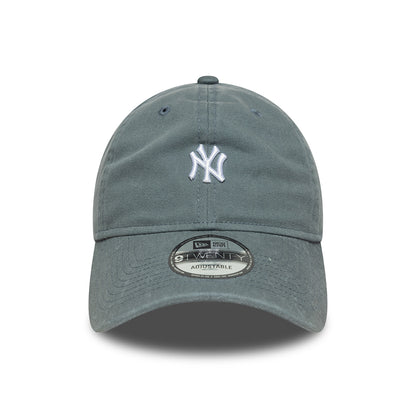 New Era 9TWENTY New York Yankees Baseball Cap - MLB Mini Washed - Slate-White