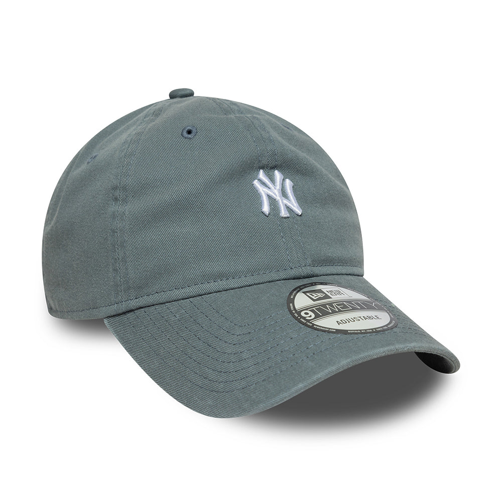 New Era 9TWENTY New York Yankees Baseball Cap - MLB Mini Washed - Slate-White