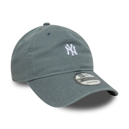 New Era 9TWENTY New York Yankees Baseball Cap - MLB Mini Washed - Slate-White