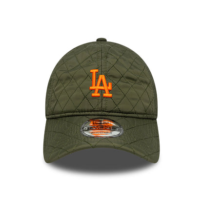 New Era 9TWENTY L.A. Dodgers Baseball Cap - MLB Quilted - Moss-Orange