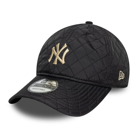New Era 9TWENTY New York Yankees Baseball Cap - MLB Quilted - Black-Stone