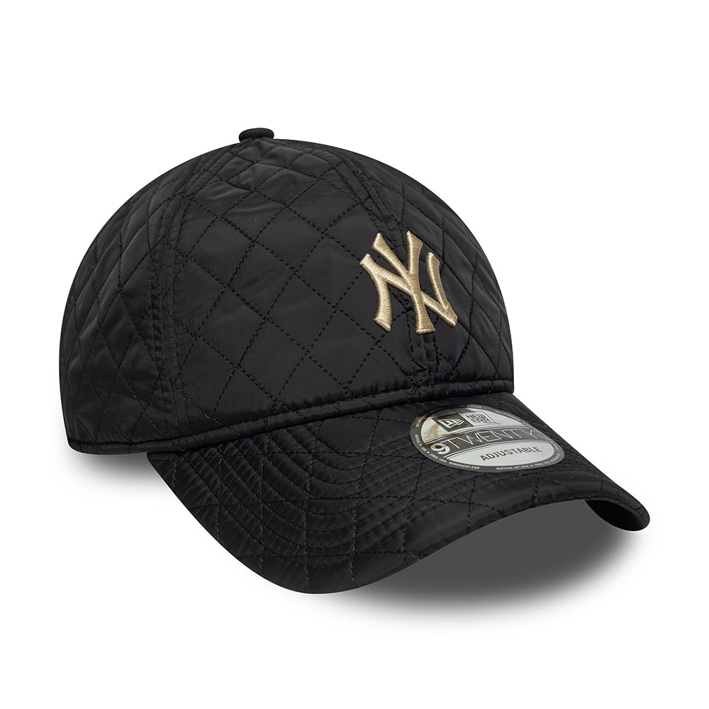 New Era 9TWENTY New York Yankees Baseball Cap - MLB Quilted - Black-Stone