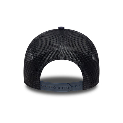 New Era A-Frame Trucker Cap - NE Patch - Navy Blue