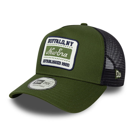New Era A-Frame Trucker Cap - NE Patch - Moss