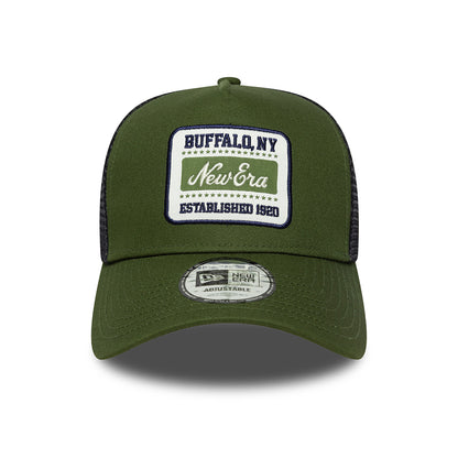 New Era A-Frame Trucker Cap - NE Patch - Moss