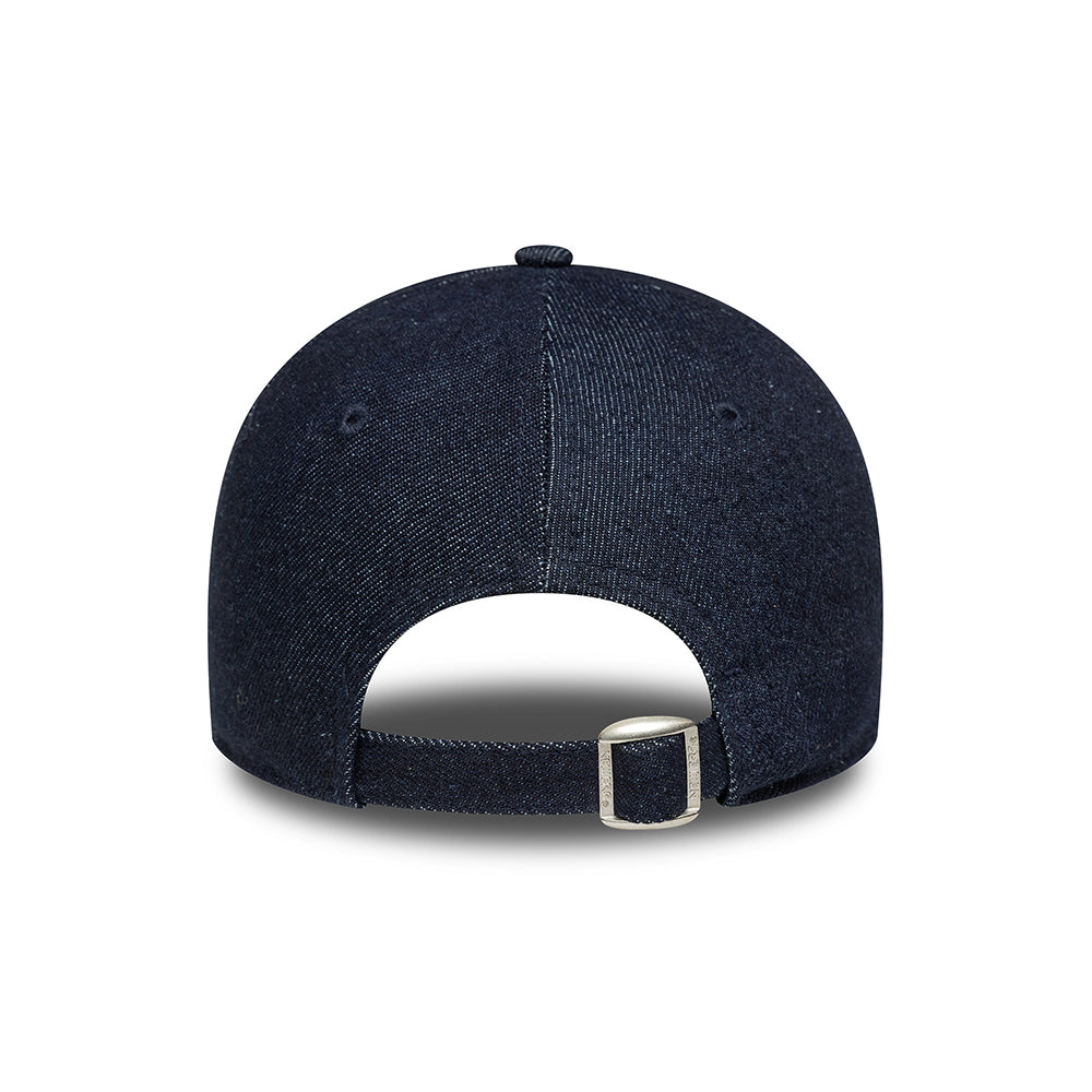 New Era Womens 9FORTY New York Yankees Baseball Cap - MLB Sequin Denim - Dark Blue