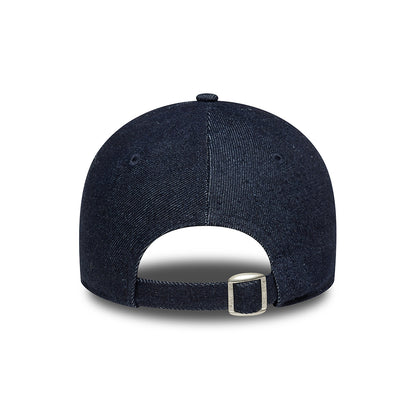 New Era Womens 9FORTY New York Yankees Baseball Cap - MLB Sequin Denim - Dark Blue