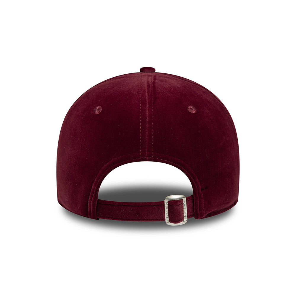 New Era Womens 9FORTY L.A. Dodgers Baseball Cap - MLB Velour Midi - Burgundy