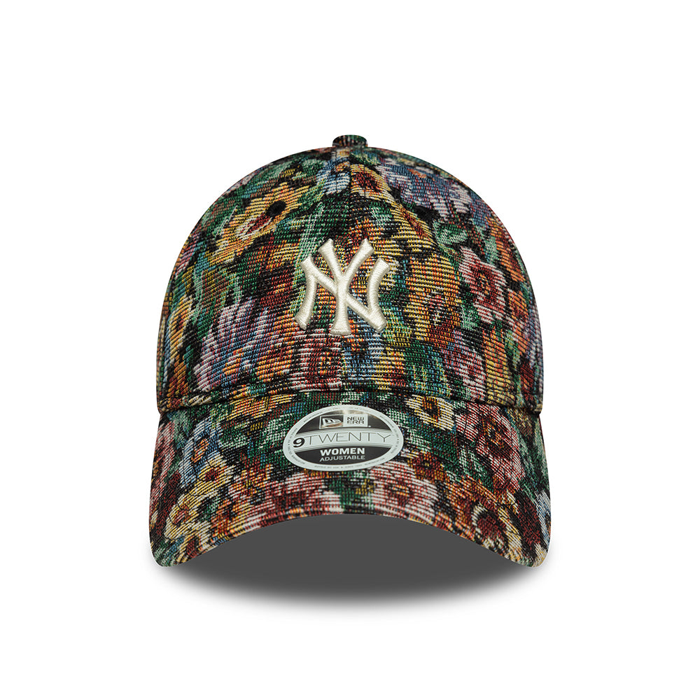 New Era Womens 9TWENTY New York Yankees Baseball Cap - MLB Floral Jacquard - Multi-Coloured