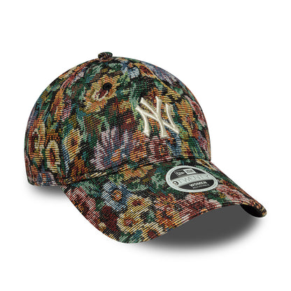 New Era Womens 9TWENTY New York Yankees Baseball Cap - MLB Floral Jacquard - Multi-Coloured