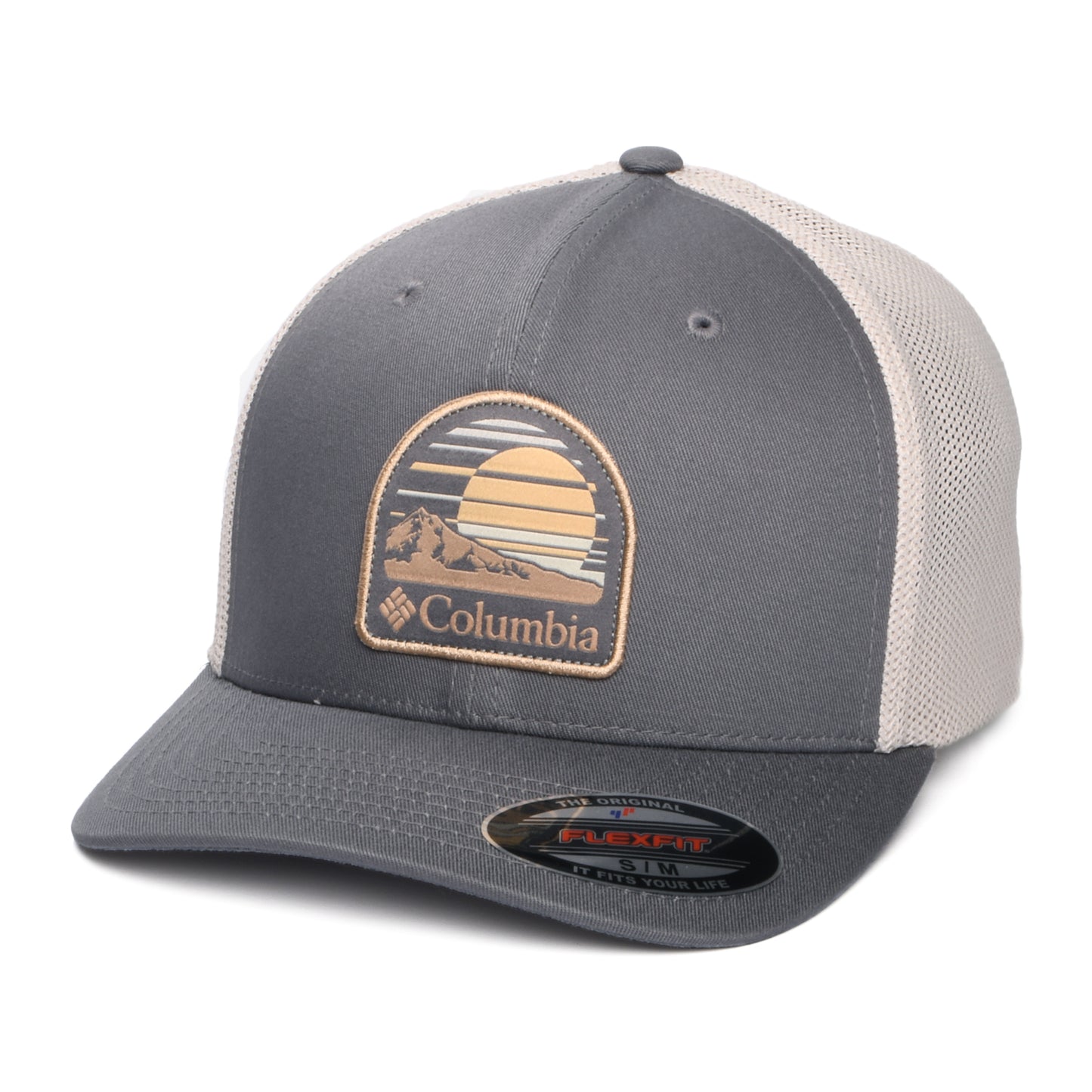 Columbia Hats Peaceful Perspective Flexfit Trucker Cap - Dark Grey-Stone