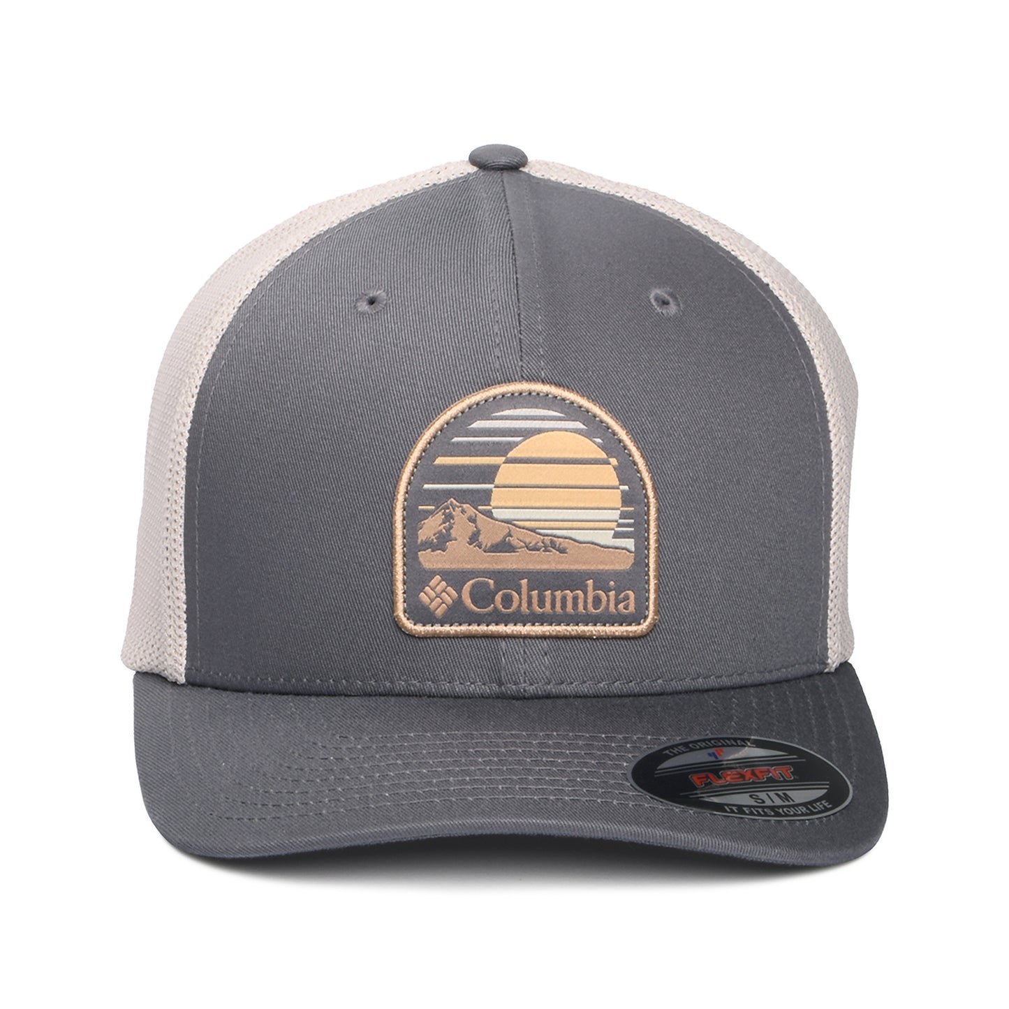 Columbia Hats Peaceful Perspective Flexfit Trucker Cap - Dark Grey-Stone