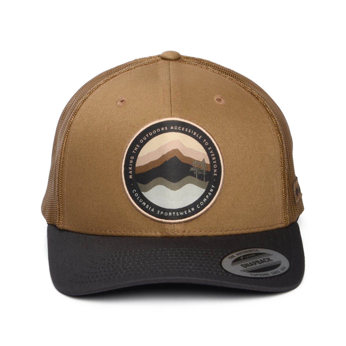 Columbia Hats Circular Landscape Mesh Trucker Cap - Desert Sand-Charcoal