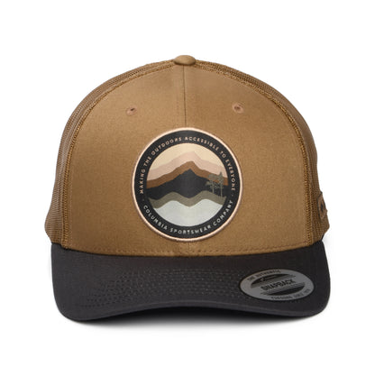 Columbia Hats Circular Landscape Mesh Trucker Cap - Desert Sand-Charcoal