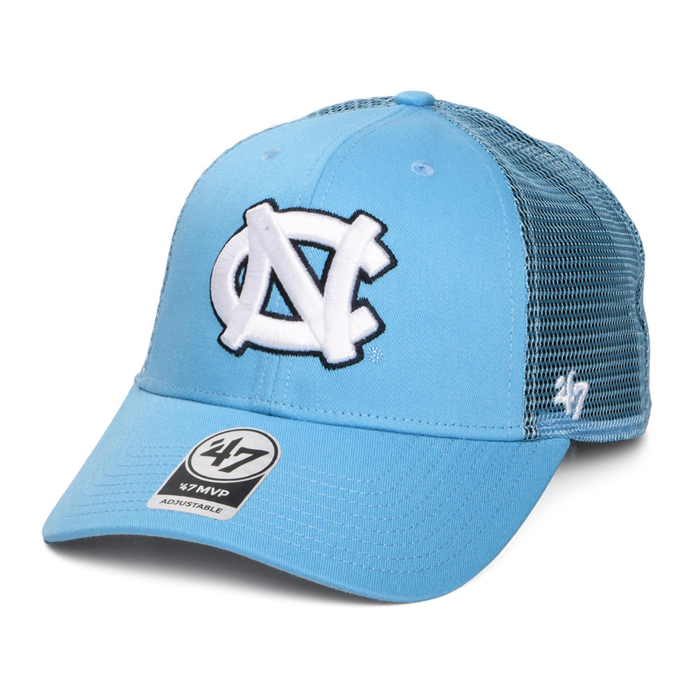 47 Brand North Carolina Tar Heels Trucker Cap - NCAA Branson MVP - Light Blue
