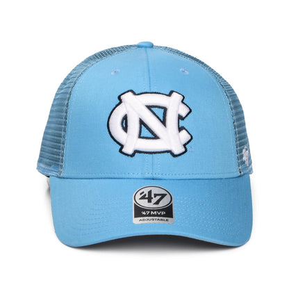 47 Brand North Carolina Tar Heels Trucker Cap - NCAA Branson MVP - Light Blue