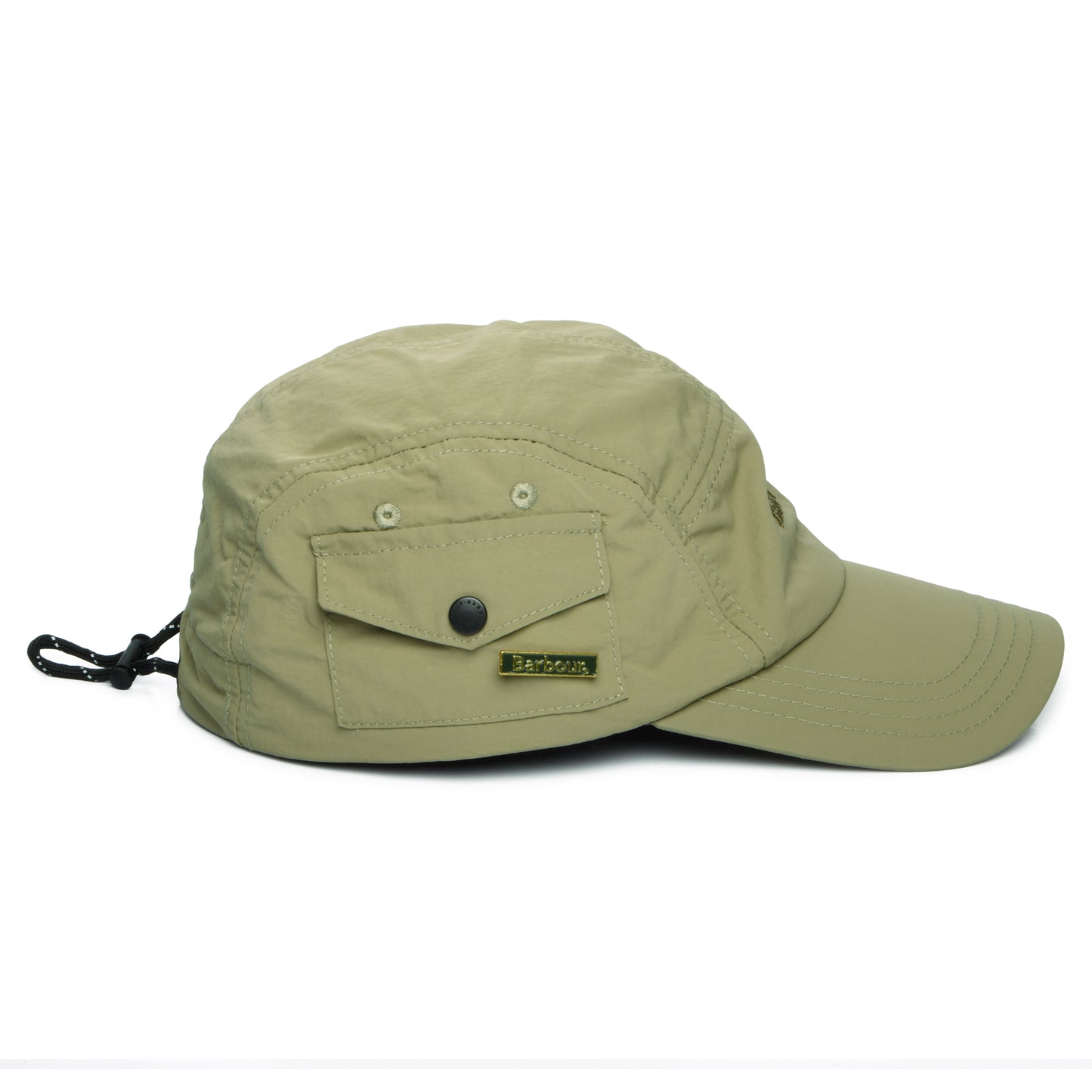 Barbour Hats Festival Pocket Showerproof 5 Panel Cap - Khaki