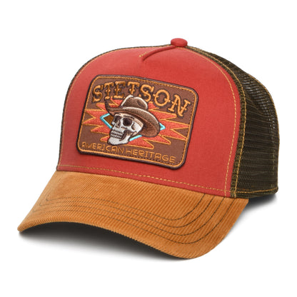Stetson Hats Skull Trucker Cap - Red-Brown