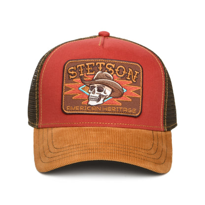 Stetson Hats Skull Trucker Cap - Red-Brown