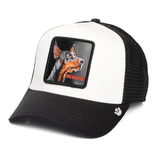 Goorin Beware Trucker Cap - White-Black