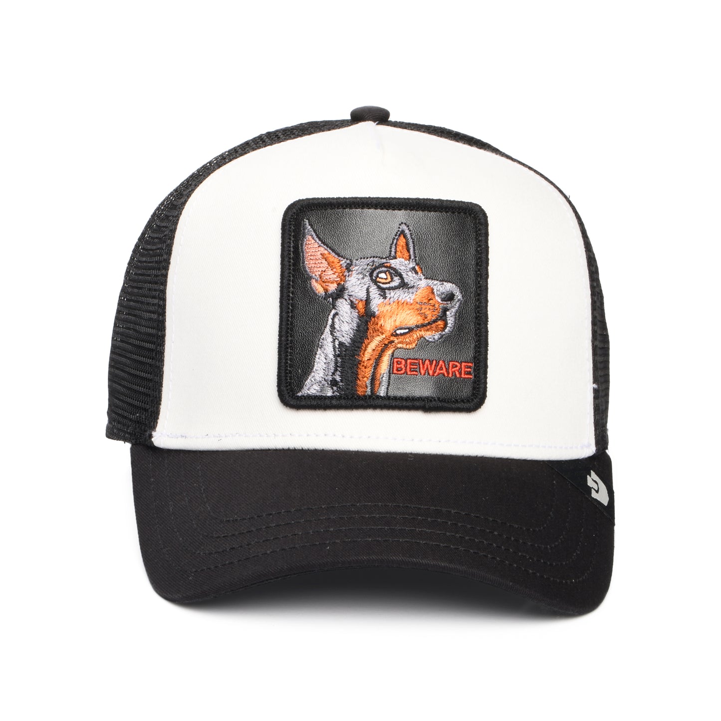 Goorin Beware Trucker Cap - White-Black