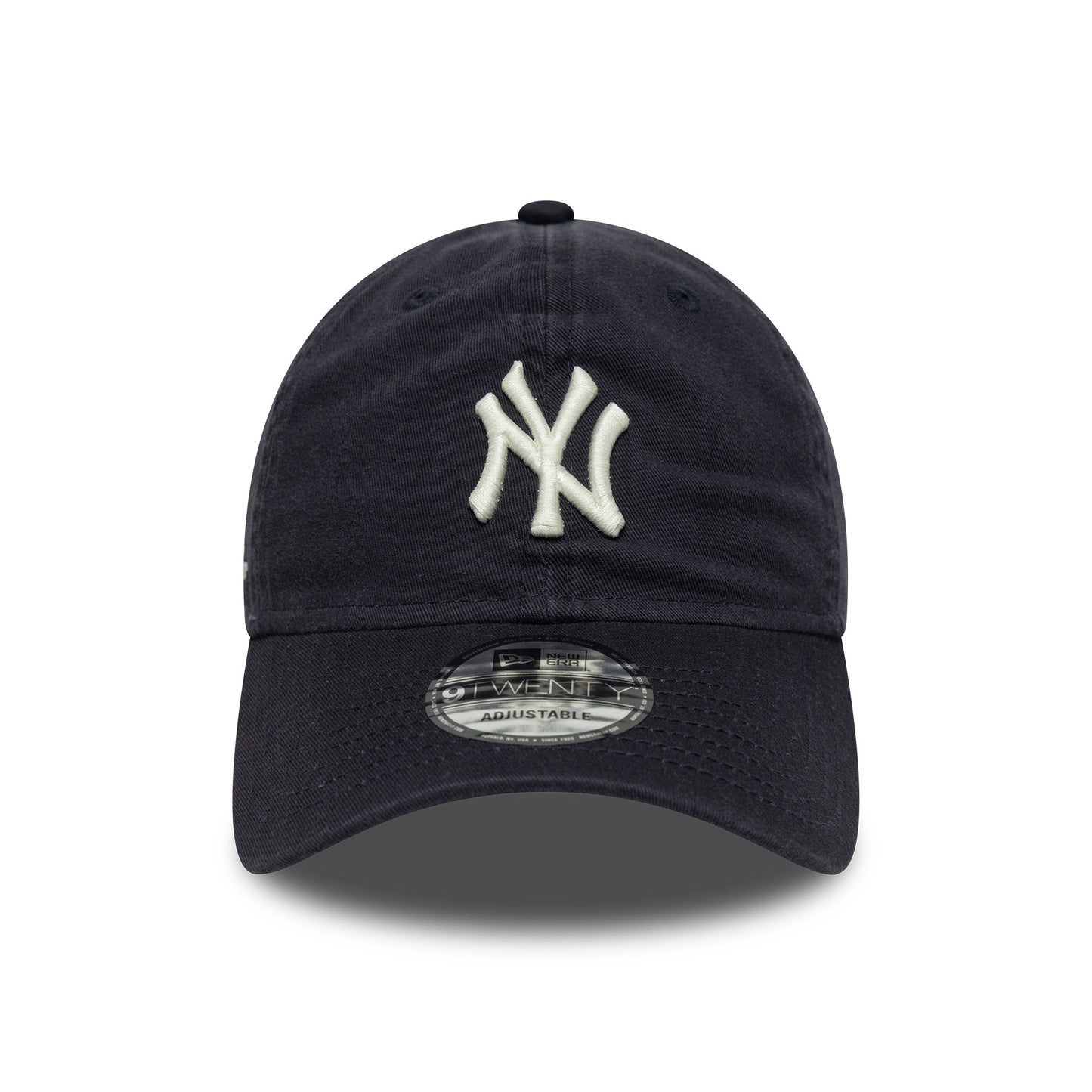 New Era 9TWENTY New York Yankees Baseball Cap - MLB Washed Script - Navy-White
