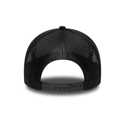 New Era L.A. Dodgers A-Frame Trucker Cap - MLB Outline - Black-Ochre