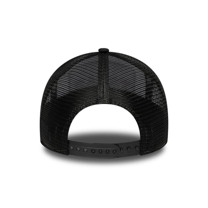 New Era Austin A-Frame Trucker Cap - Location Patch - White-Black